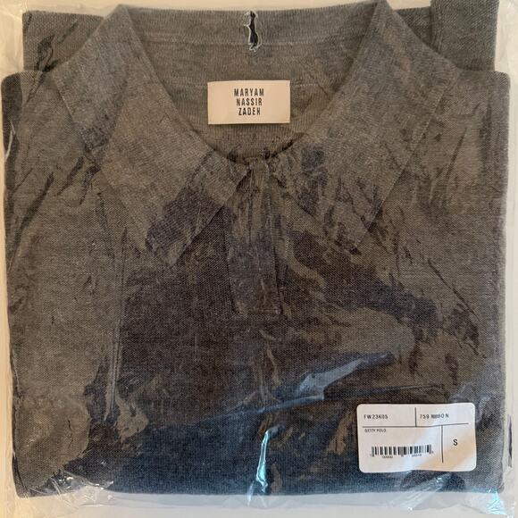 Maryam Nassir Zadeh – Getty Polo in Ribbon (Grey) – Small – NWT - Picture 4 of 11